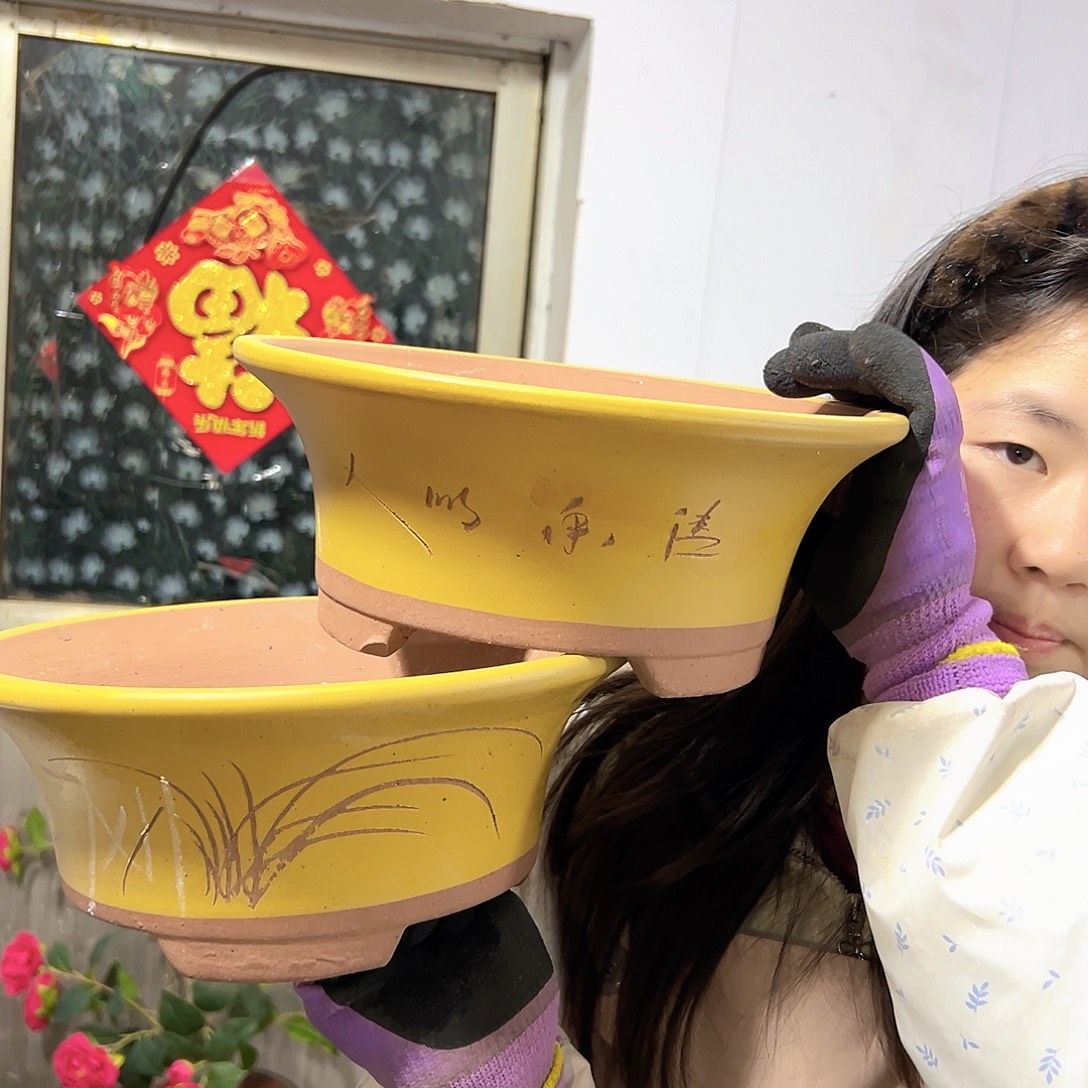 27+27黄票口花盆花盆花盆