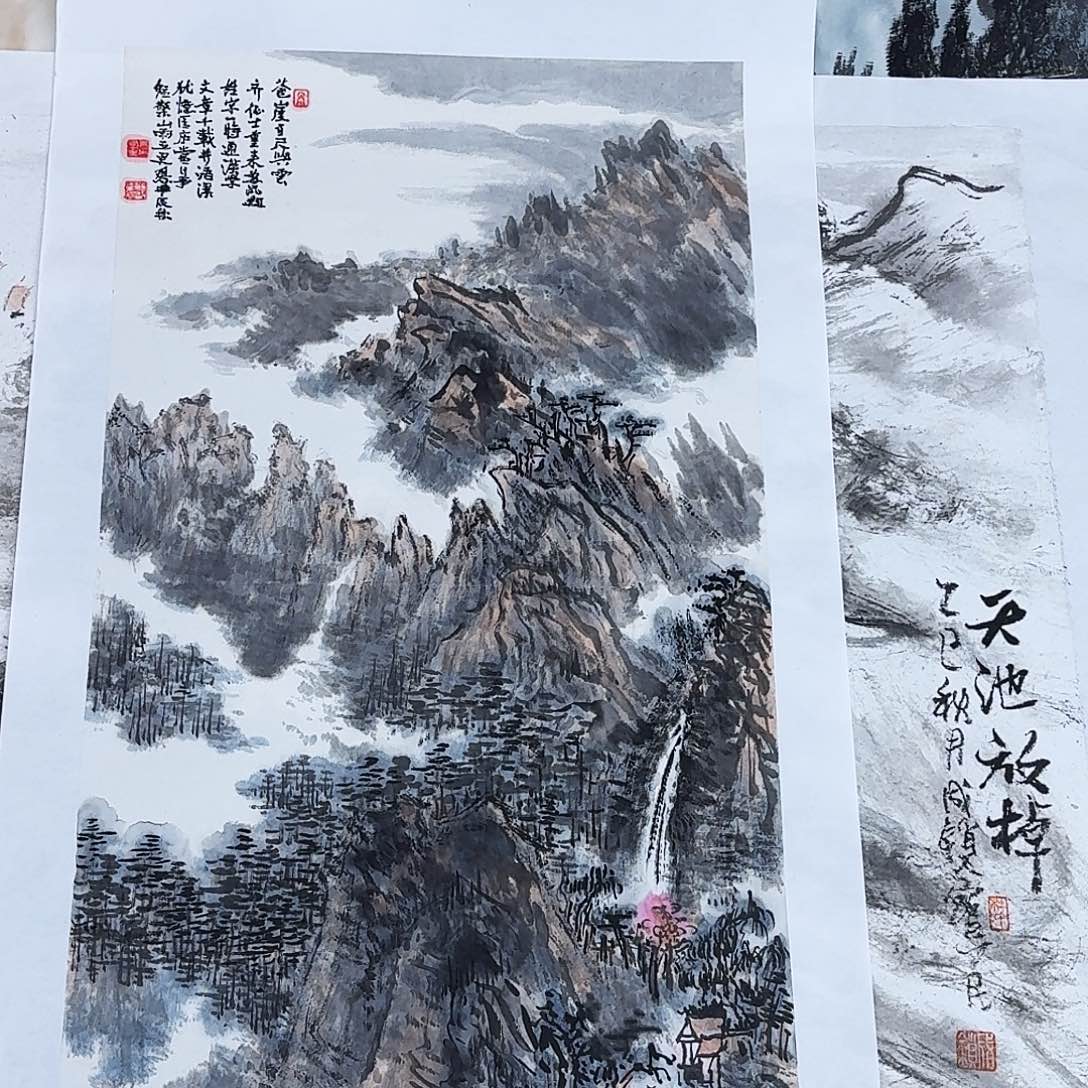 国画四尺四开手绘作品