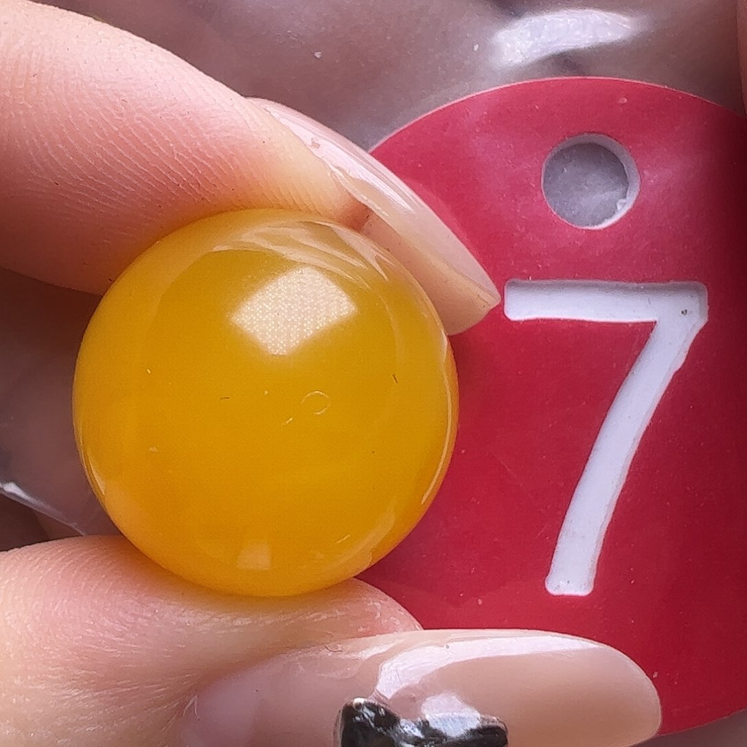 蜜蜡未镶嵌珠宝奇石微瑕17mm胶皮鸡油红圆珠