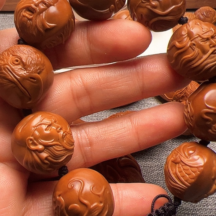 橄榄核手串/手链胡*卜关公串