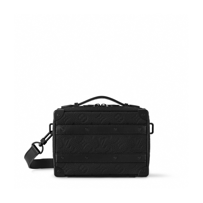 99新 LouisVuitton/路易威登 Handle trunk 黑色压纹盒子包 芯