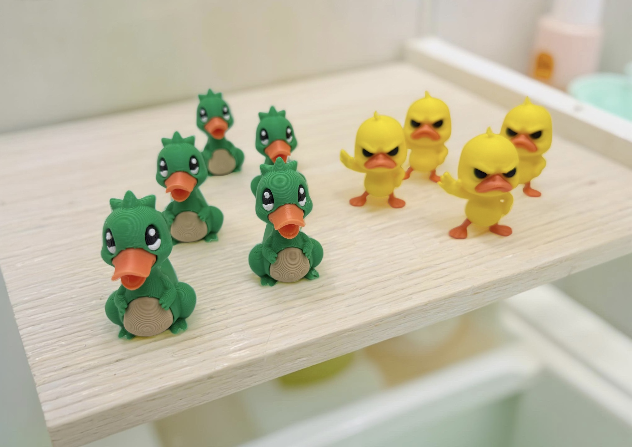 生气别吵鸭个性怪味恐龙鸭潮玩可爱包包挂饰3D打印摆件钥匙扣