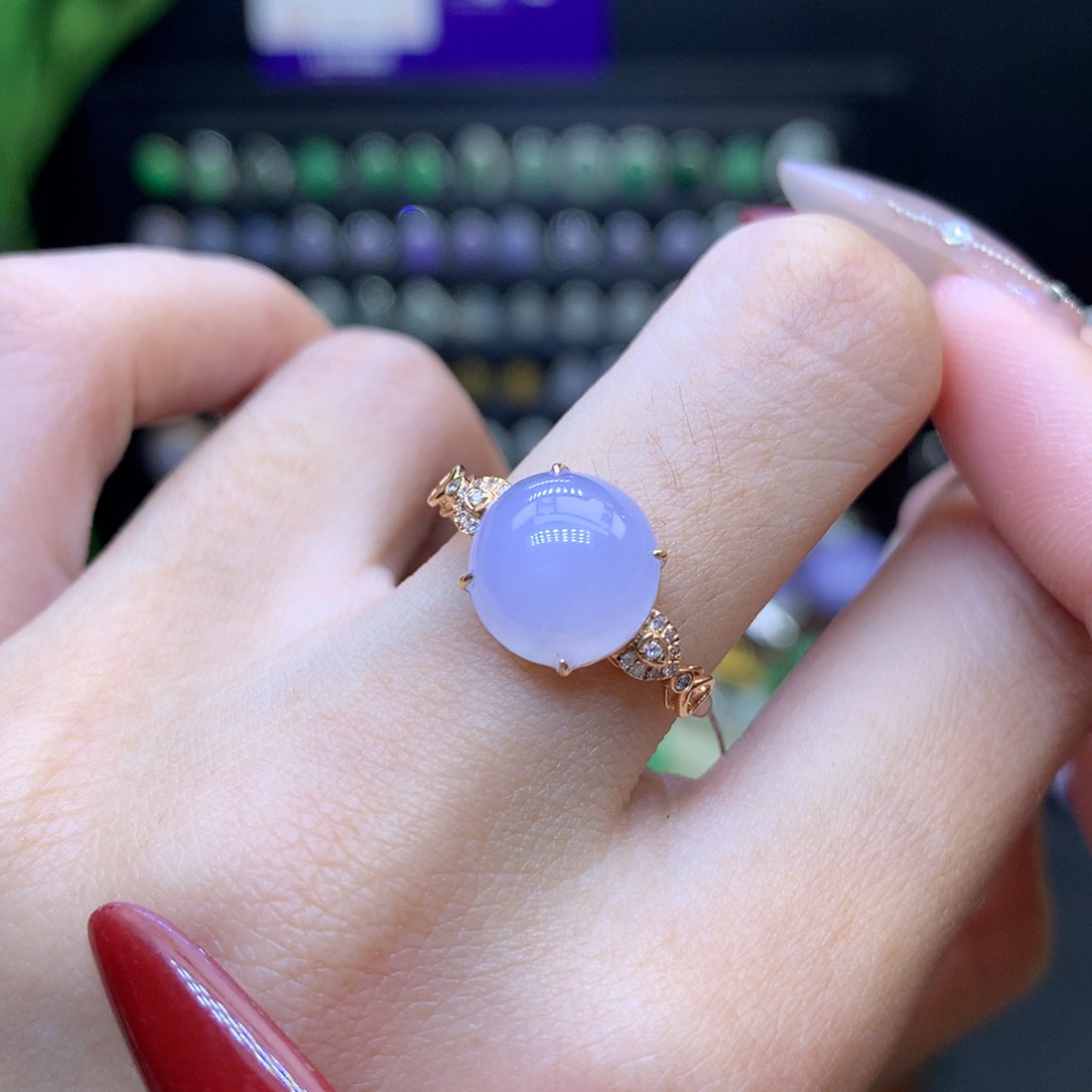 翡翠颈饰18K金镶嵌天然