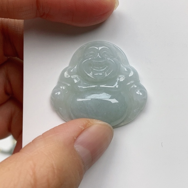 翡翠未镶嵌颈饰佛公