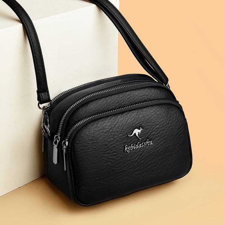 新款多层软包小圆包女包妈妈包中老年6633