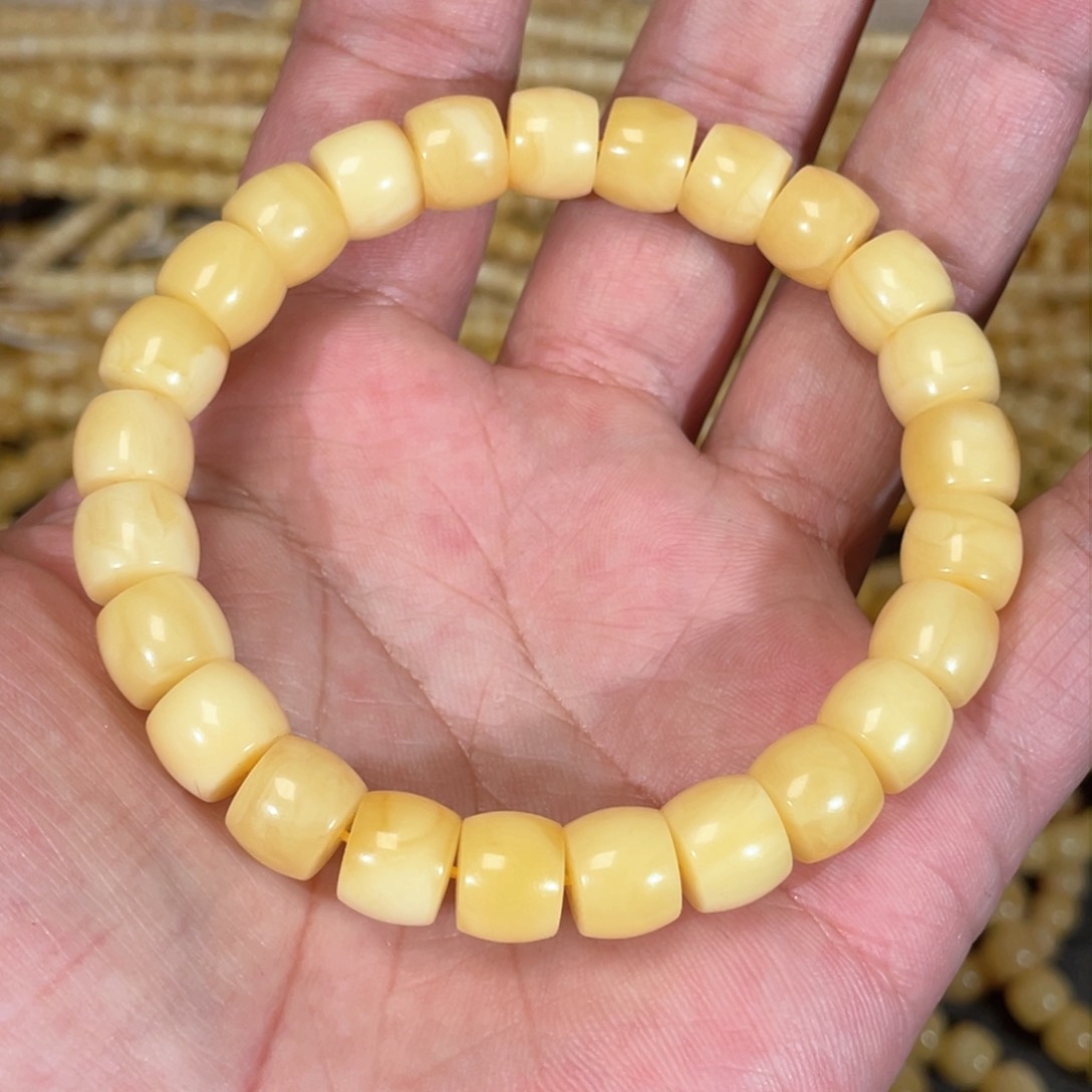 蜜蜡裸石未镶嵌蜜蜡手串9.8mm