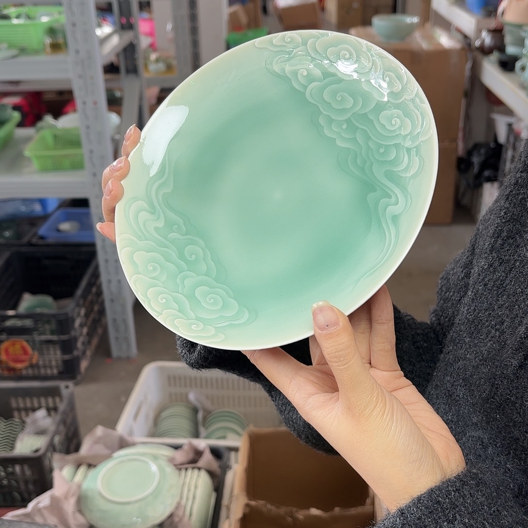 龙泉云间青瓷小米茶器