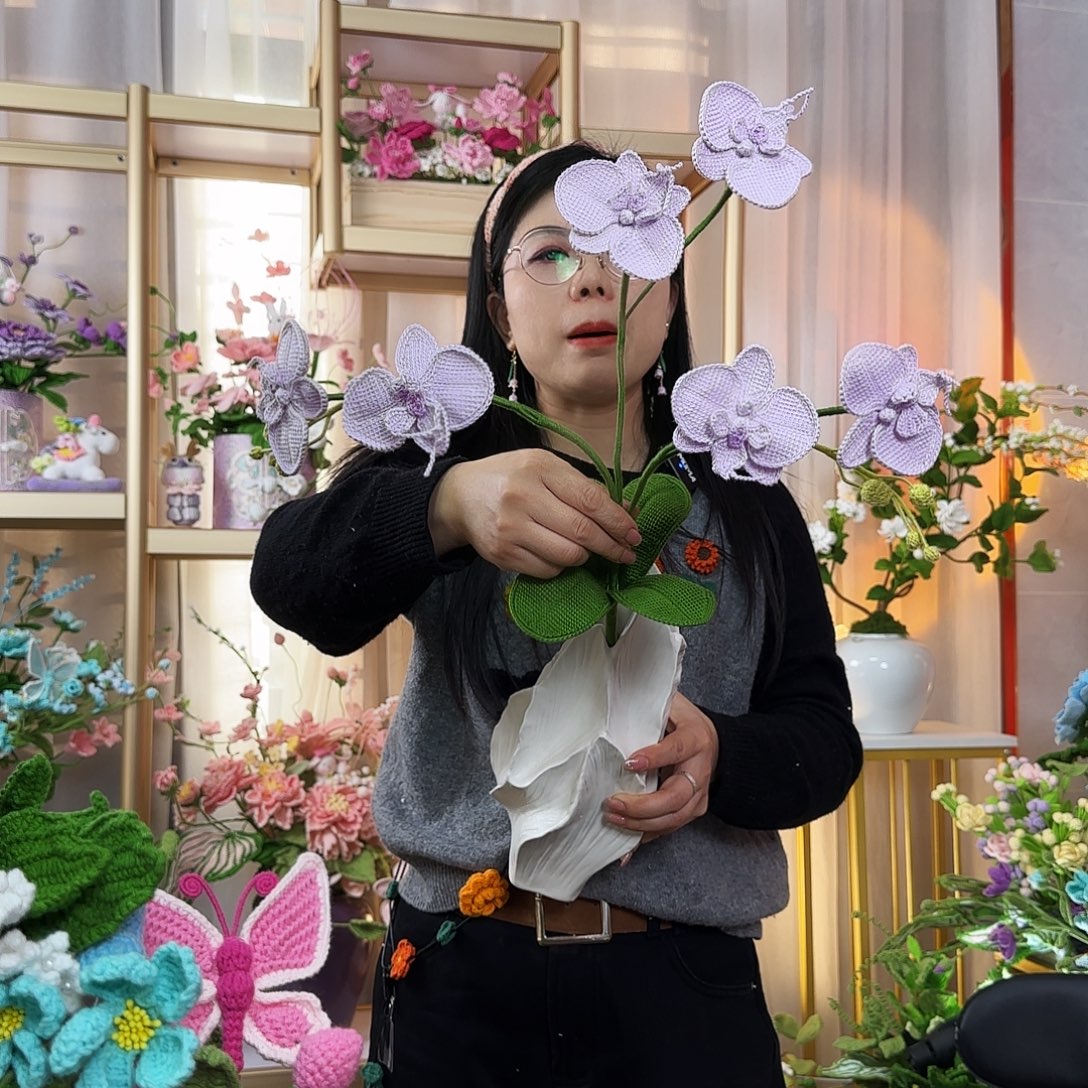 纯手工钩织钩织花束