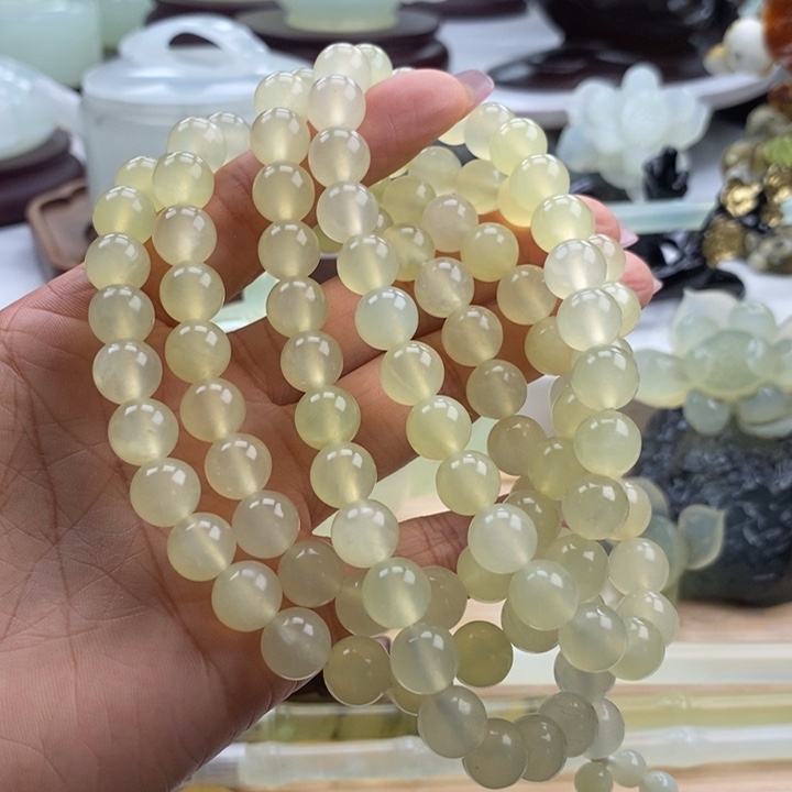 蛇纹石玉未镶嵌四大名玉手串108颗
