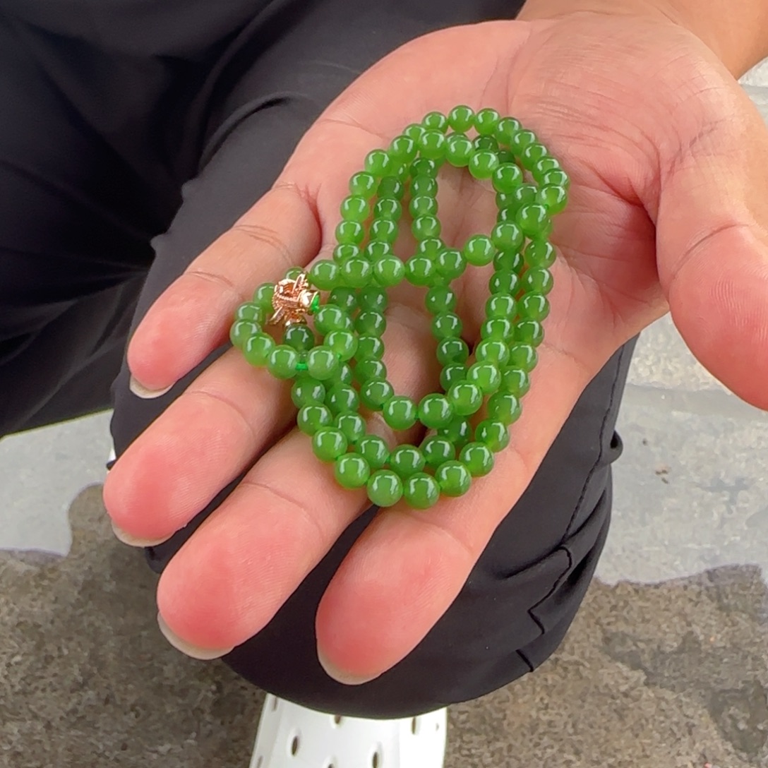 颈饰未镶嵌和田玉俄碧纯净版卡6