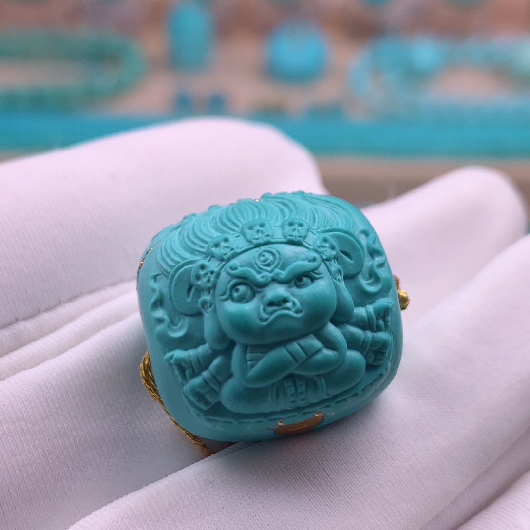 绿松石未镶嵌珠宝奇石直径19*20mm