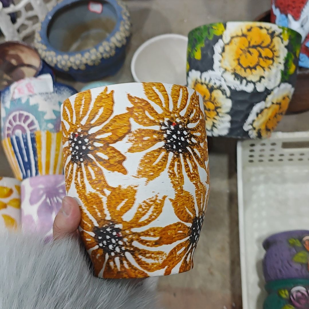 陶吸水透气的白陶花盆凑满12发货