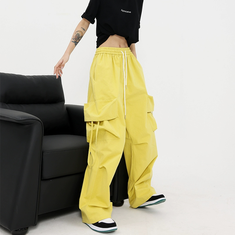 【夏季五折】KEN STUDIO新款辣妹风美式工装裤直筒拖地阔腿裤休闲裤