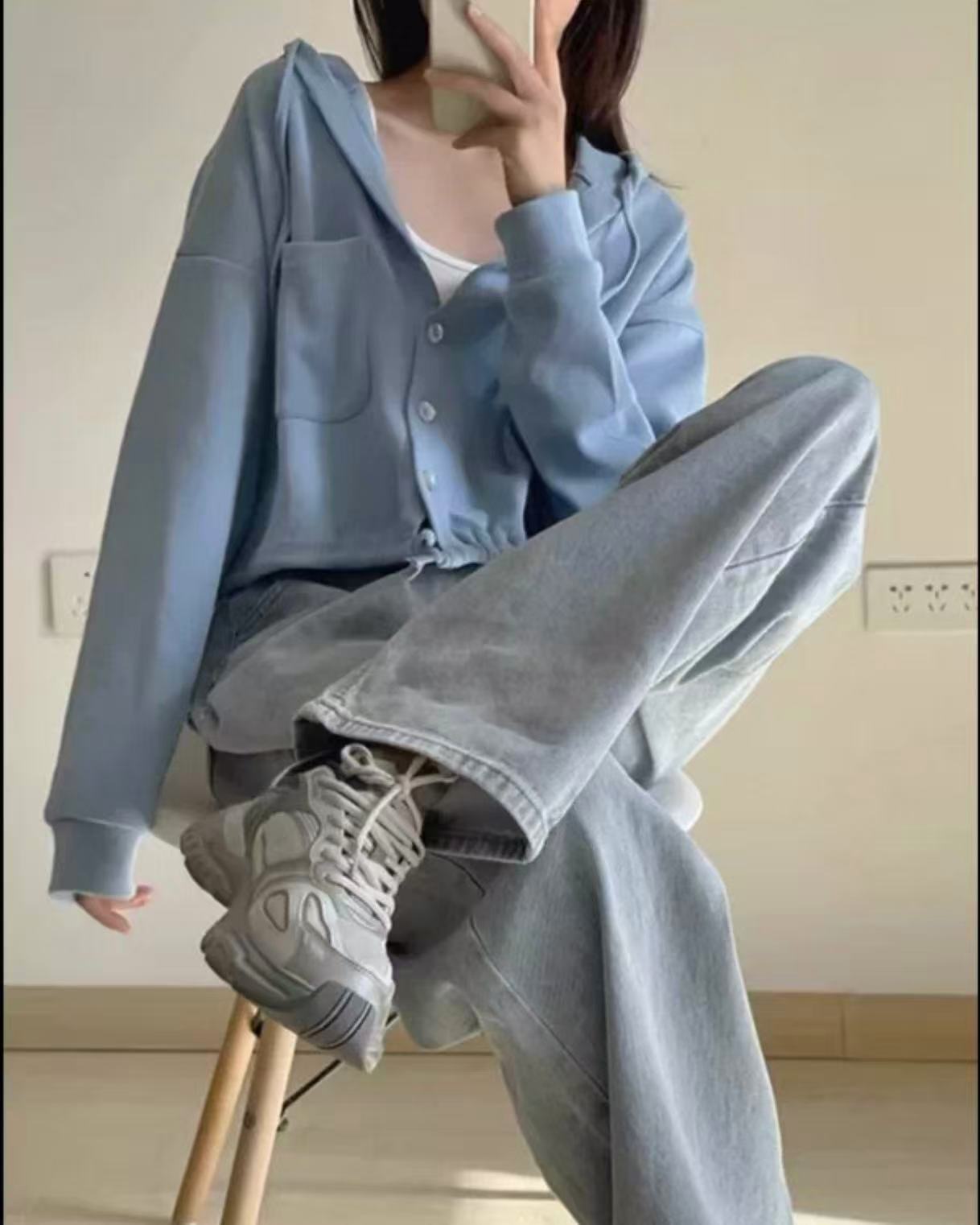 【意法-潮搭T•N】NN1145-时尚女装设计感衬衣韩版宽松百搭