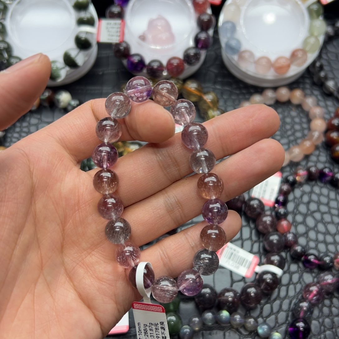 水晶手链未镶嵌好看