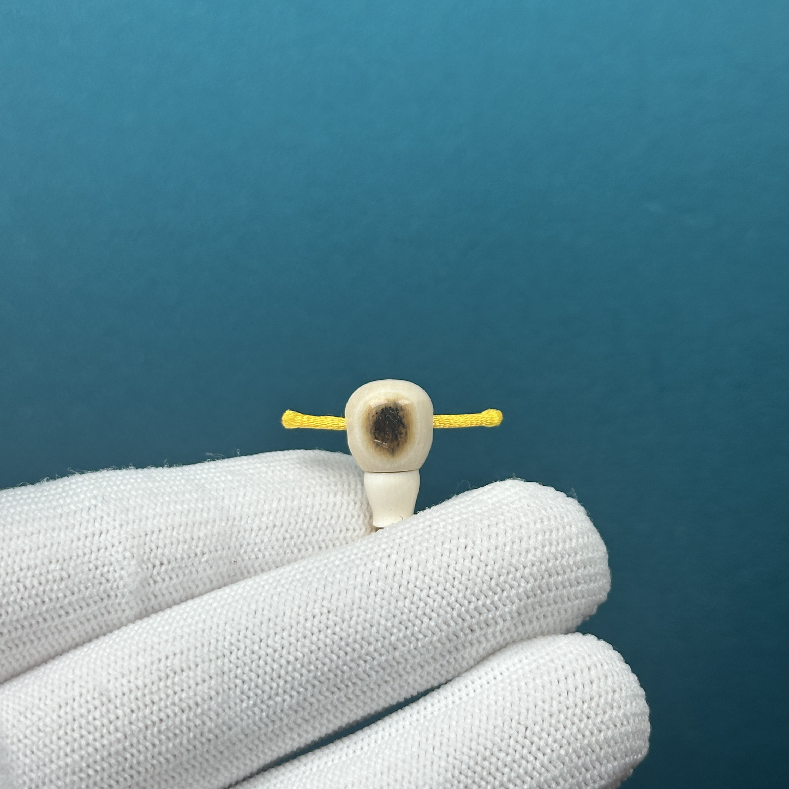 D78-25天然猛犸牙 黄金瞳三通9.5*16*9.4mm支持鉴定假一罚十