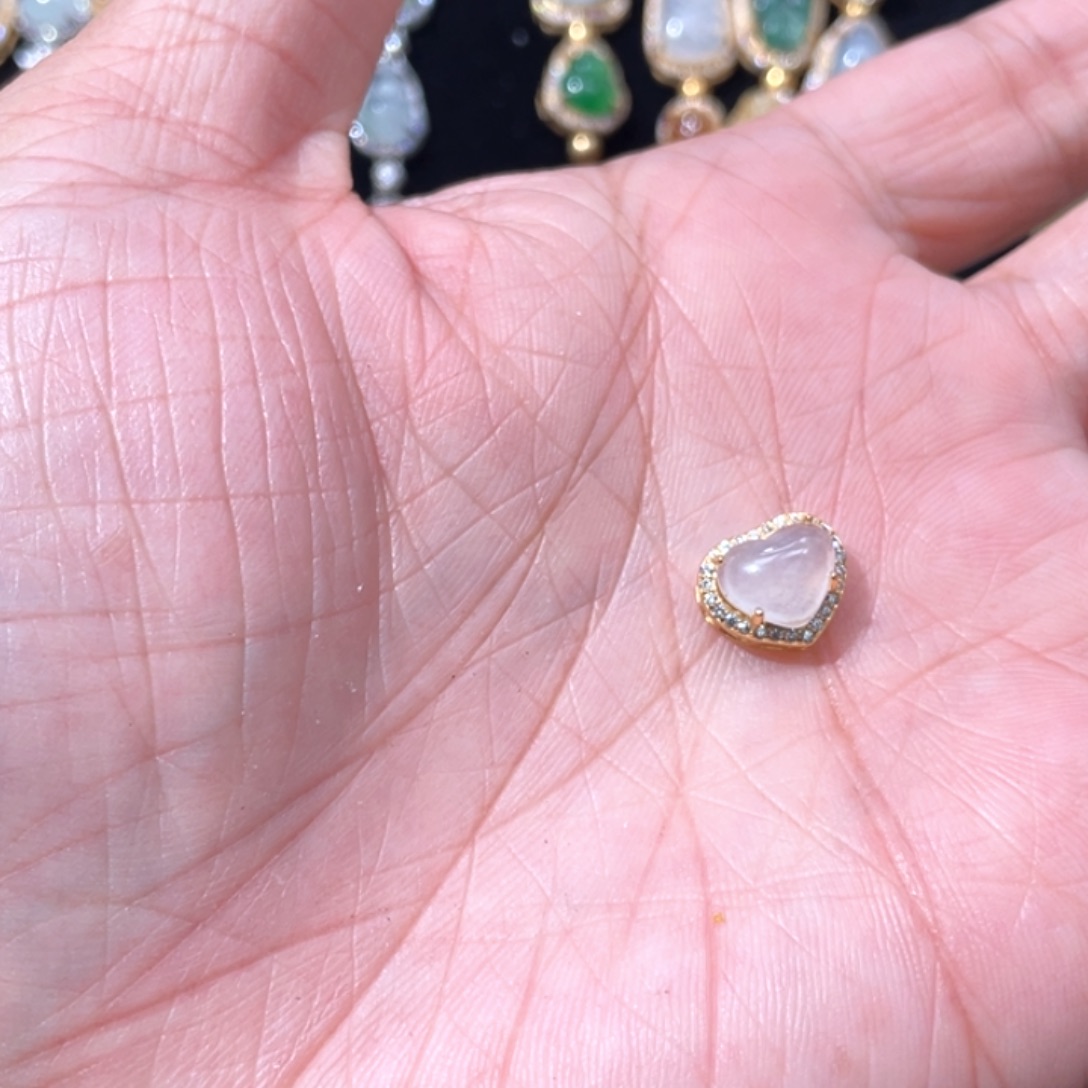 小***子翡翠银S925镶嵌颈饰