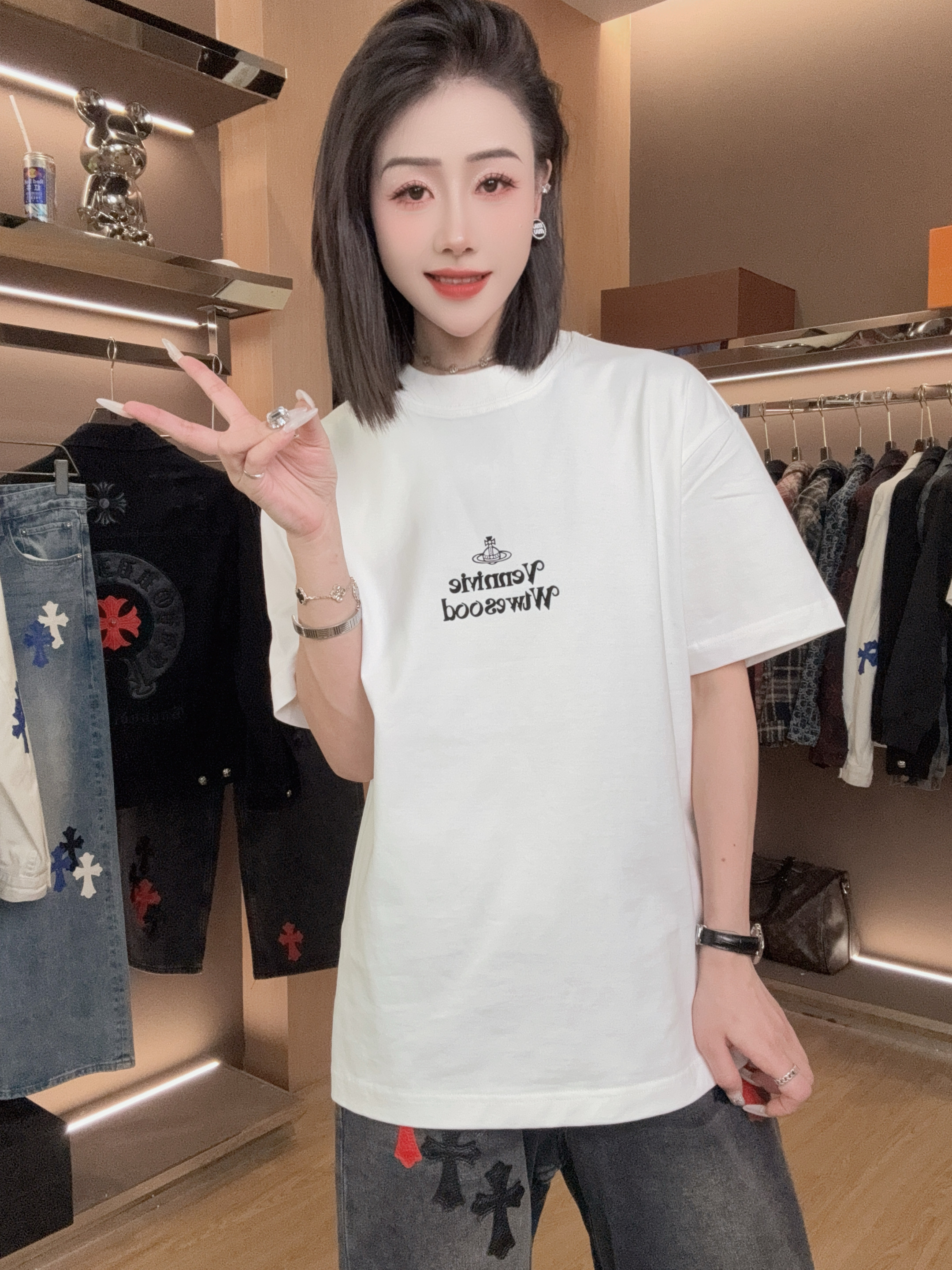 【甜甜专属】2025夏季新款时尚潮流百搭短袖 7807