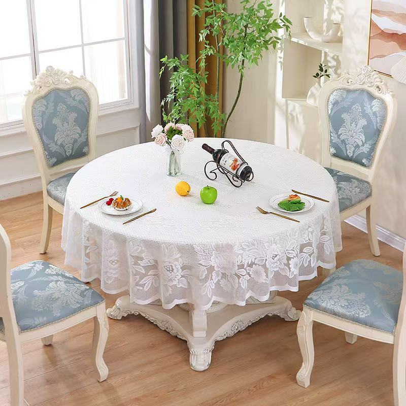 大叶牡丹190圆形   蕾丝桌布ins长方形高级感台布茶几圆餐桌