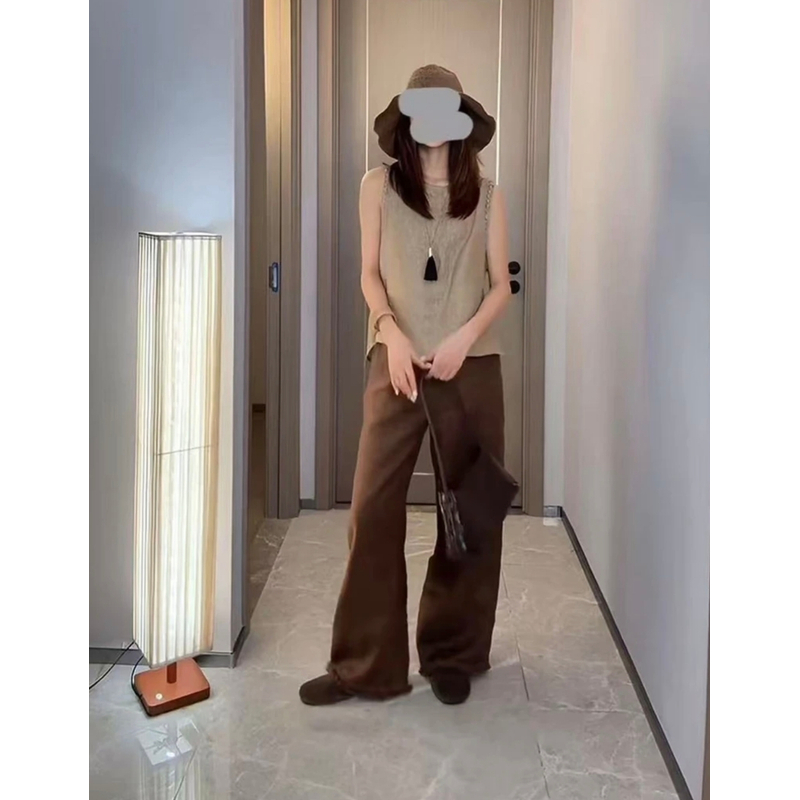 慵懒风休闲风时尚套装阔腿裤职场休闲风幂式穿搭