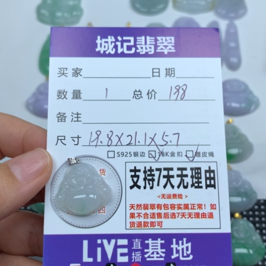 少****翡翠未镶嵌颈饰天然