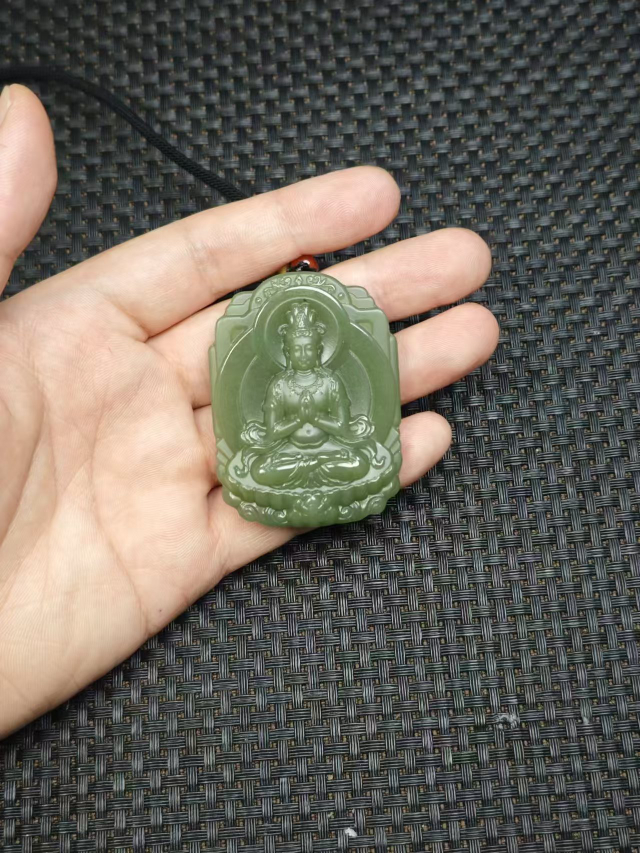 天然和田玉老料正装观音油润细腻2.18清货3