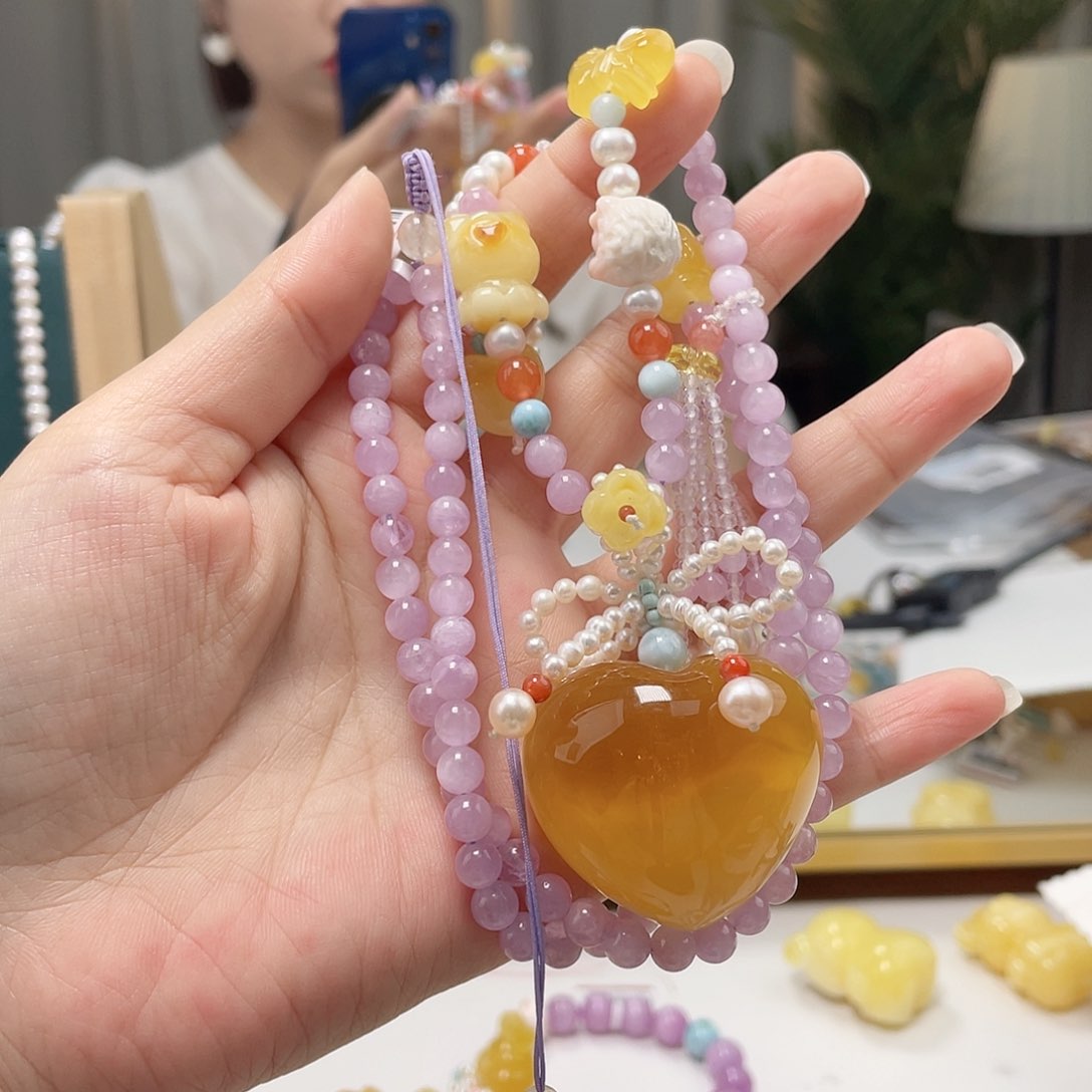 未镶嵌琥珀裸石蜜蜡吊坠