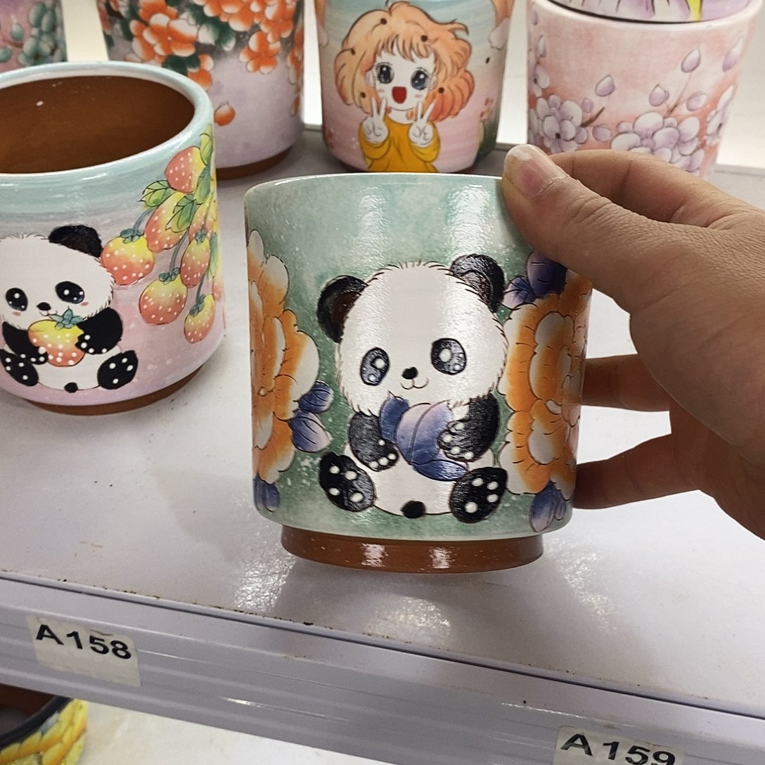 花盆紫砂手绘满28包邮