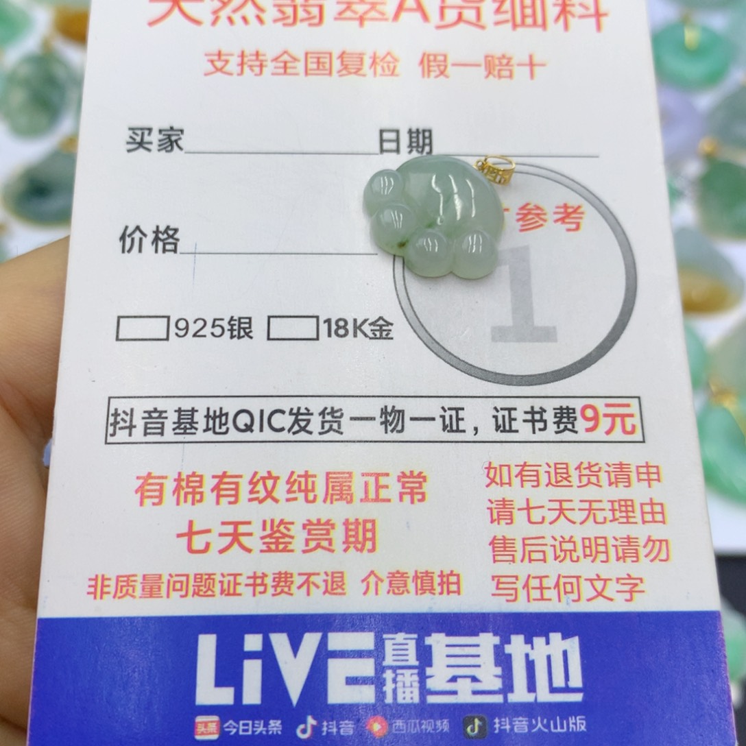 翡翠颈饰未镶嵌翡翠