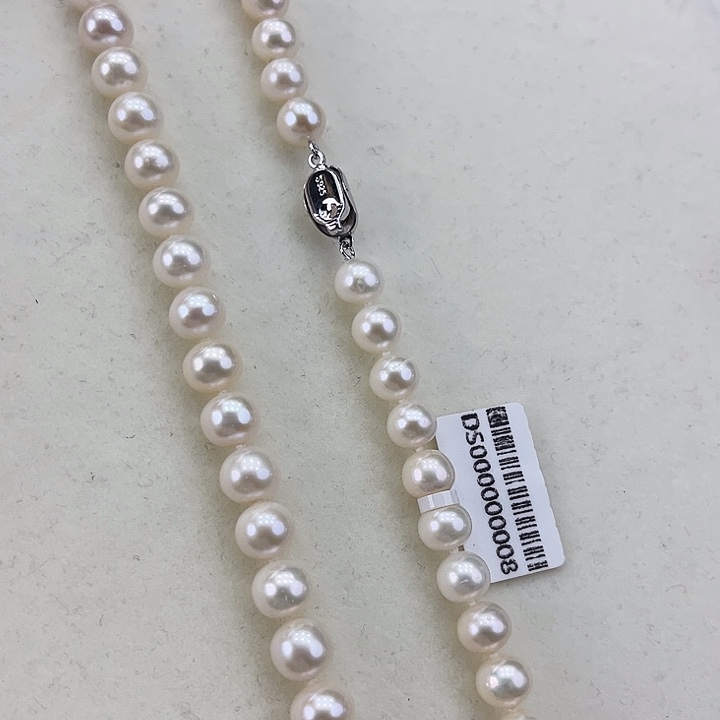 淡水珍珠颈饰银S925镶嵌➕8极光炫彩