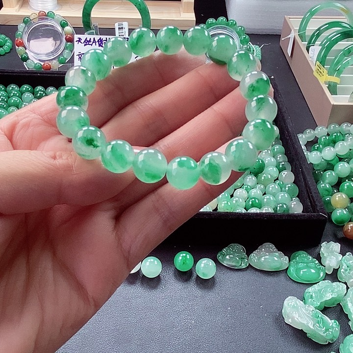 石英质玉手串未镶嵌珍**~