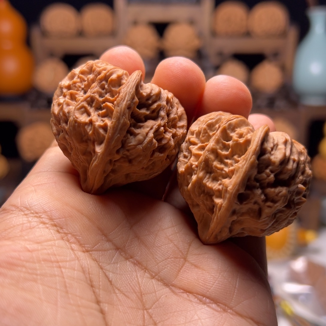 把件文玩核桃42矮桩火焰马蹄