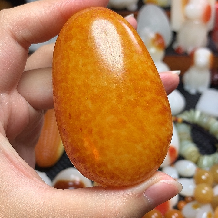 满洒金皮原石手把