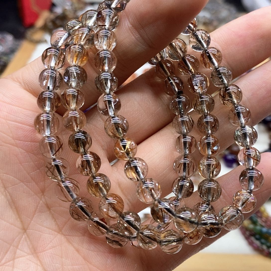 水晶手链未镶嵌多样性发货发一条