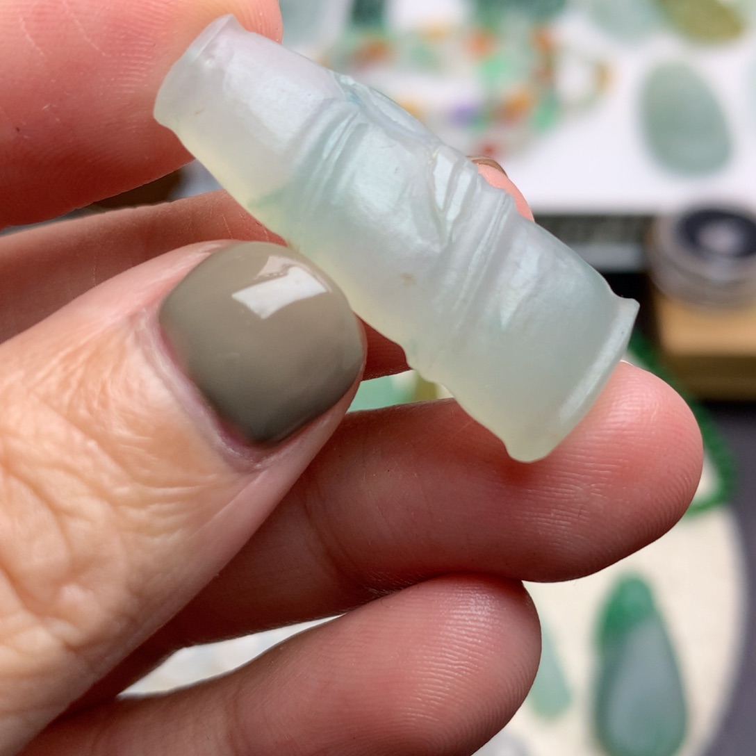 未镶嵌定制翡翠竹节