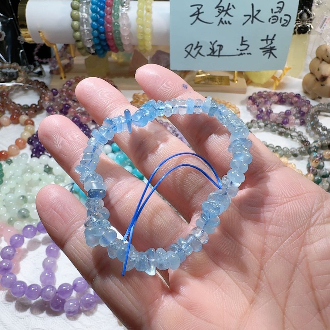 水晶手链未镶嵌海蓝宝