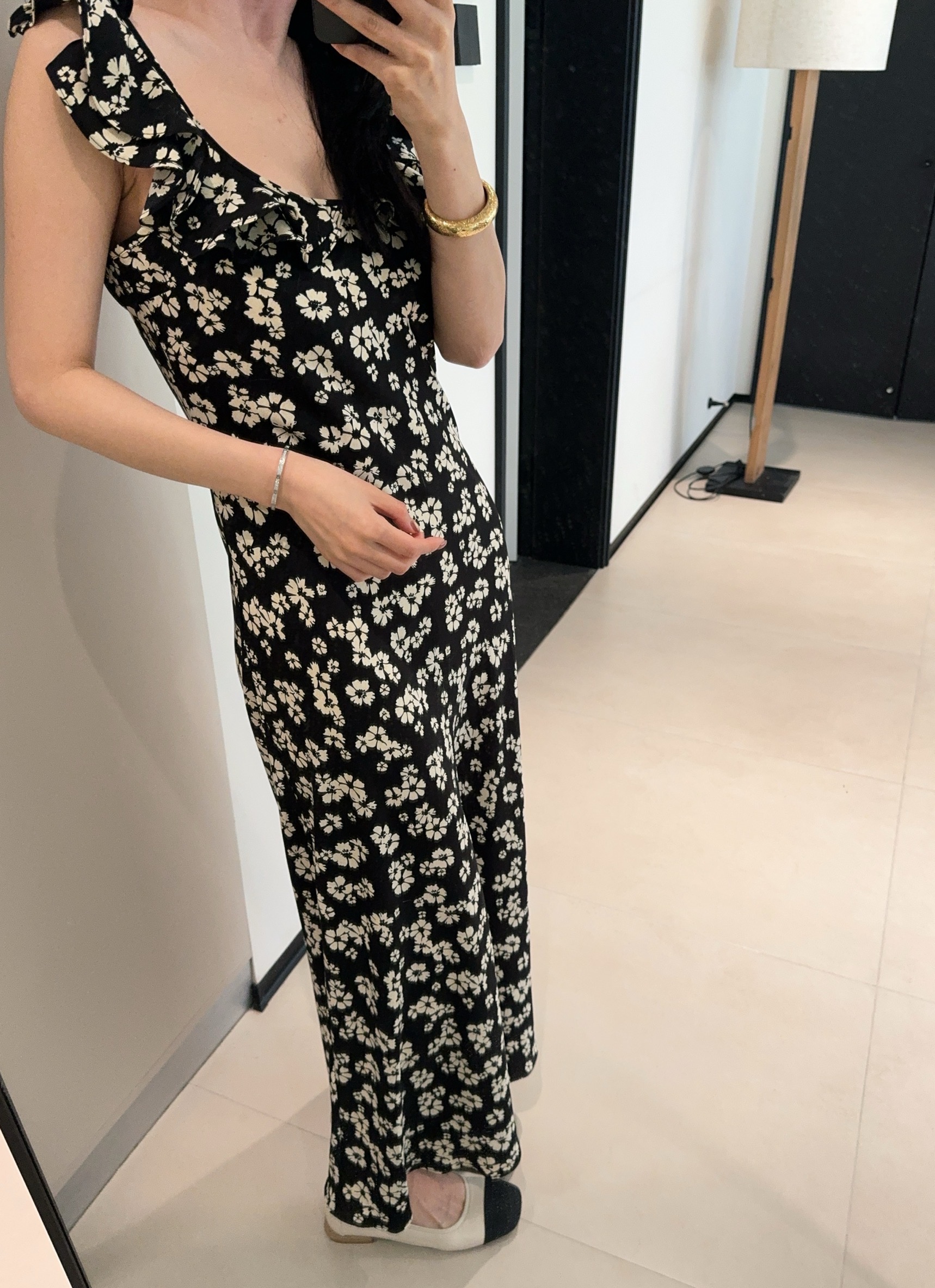 ［IAMMEIYA］-大骨架穿搭 欢漫 碎花连衣裙7348