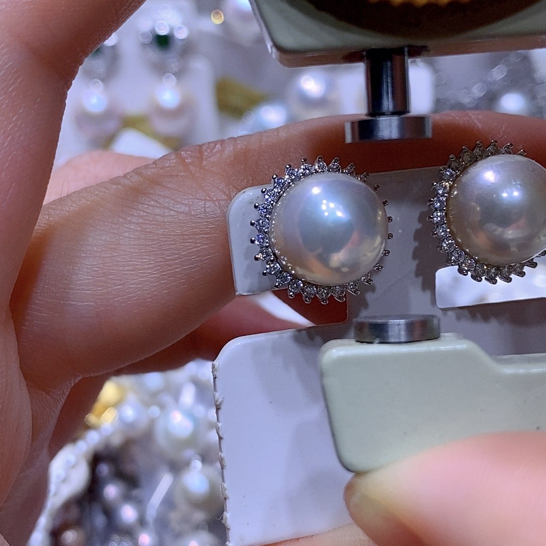 未镶嵌淡水珍珠耳钉