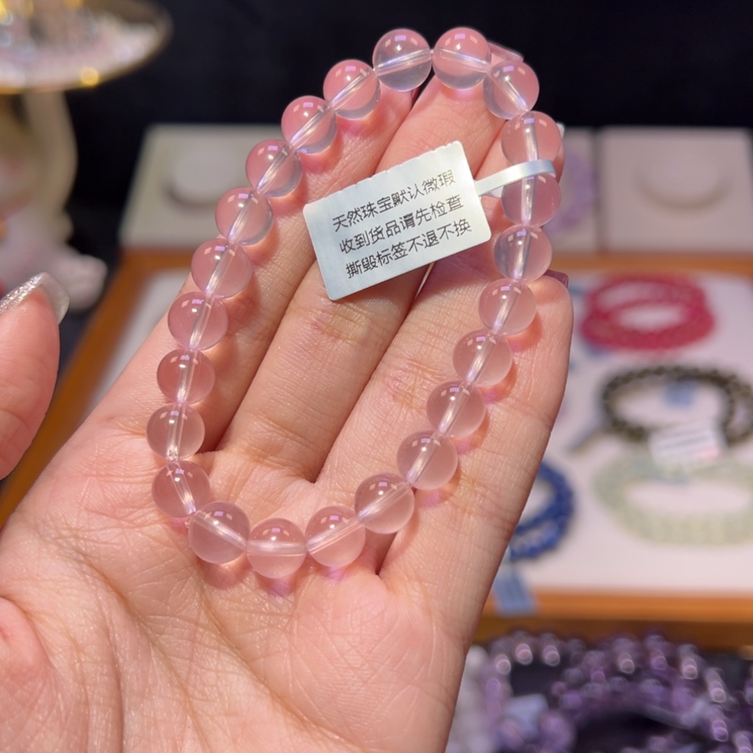 水晶手串未镶嵌p****p8m殿堂级粉马粉