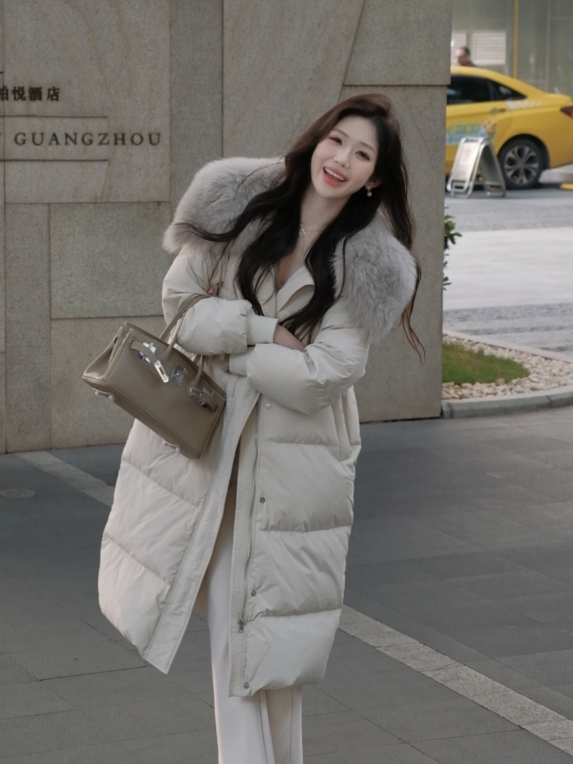 冬天不怕高质量大 狐狸毛羽绒服女中长款收款显瘦加厚外套女