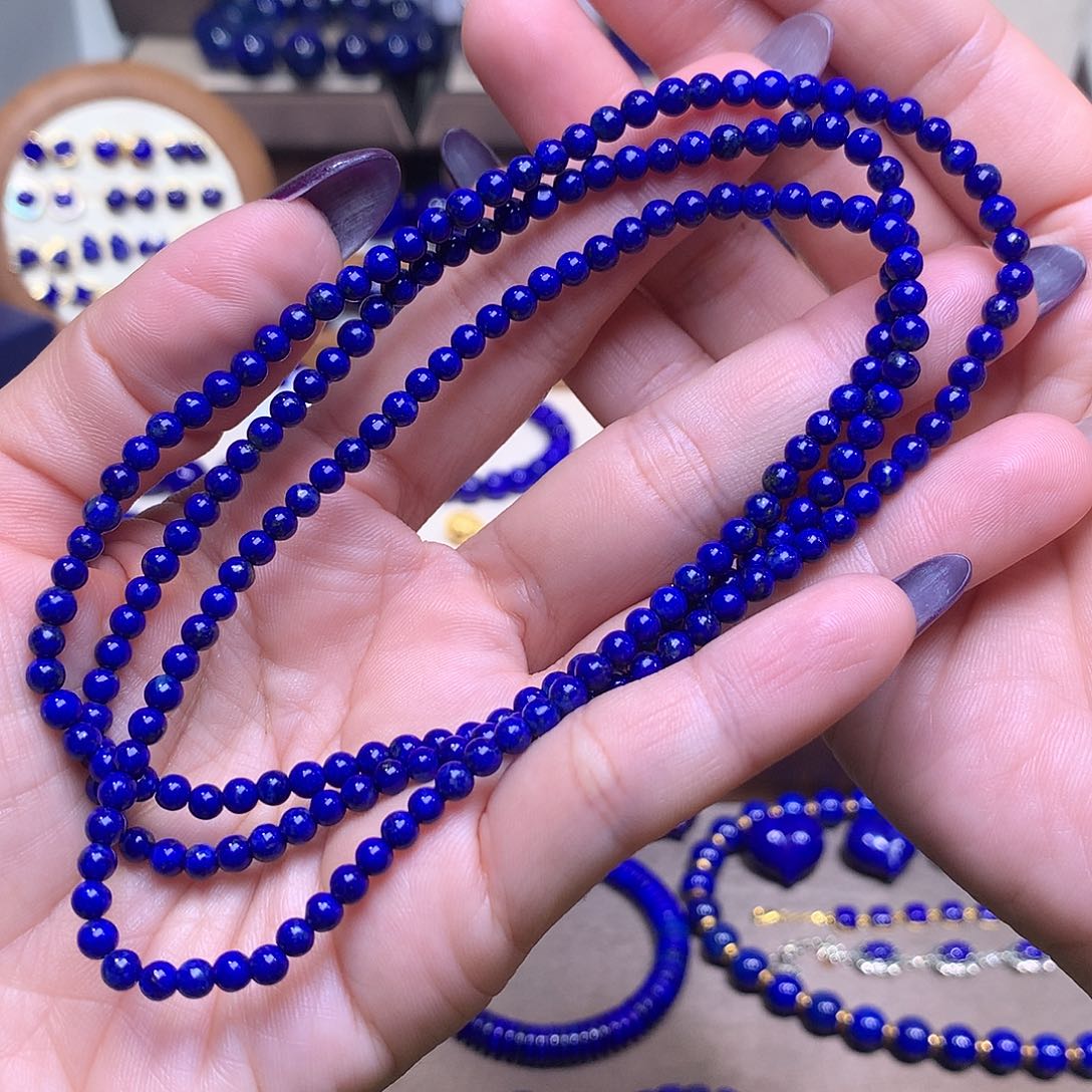 青金石未镶嵌4m长链福利