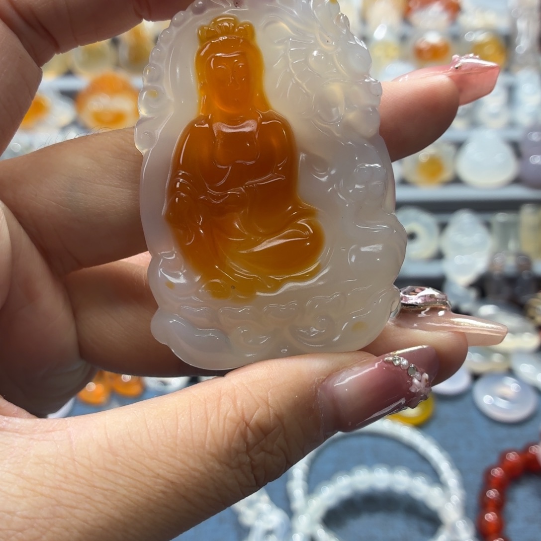 玛瑙/玉髓未镶嵌吊坠(不含链)