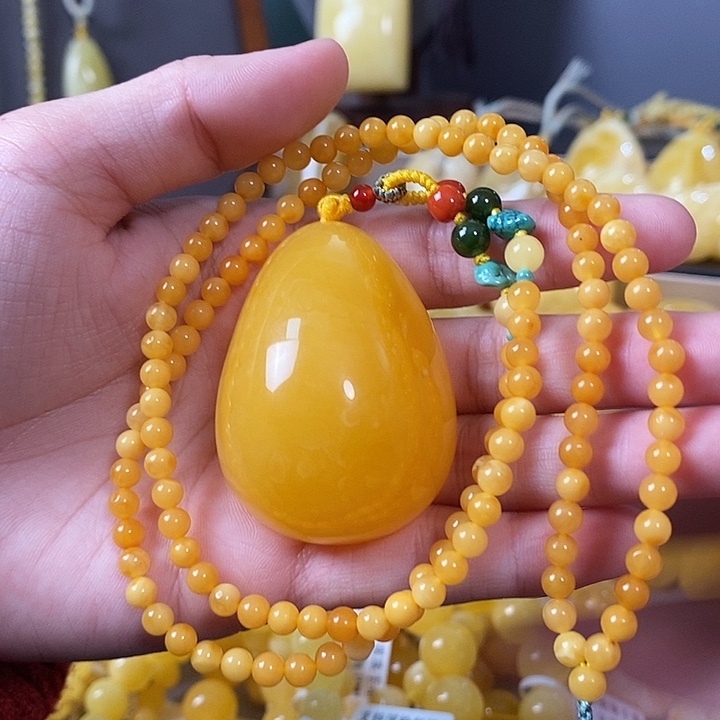 琥珀未镶嵌裸石水滴