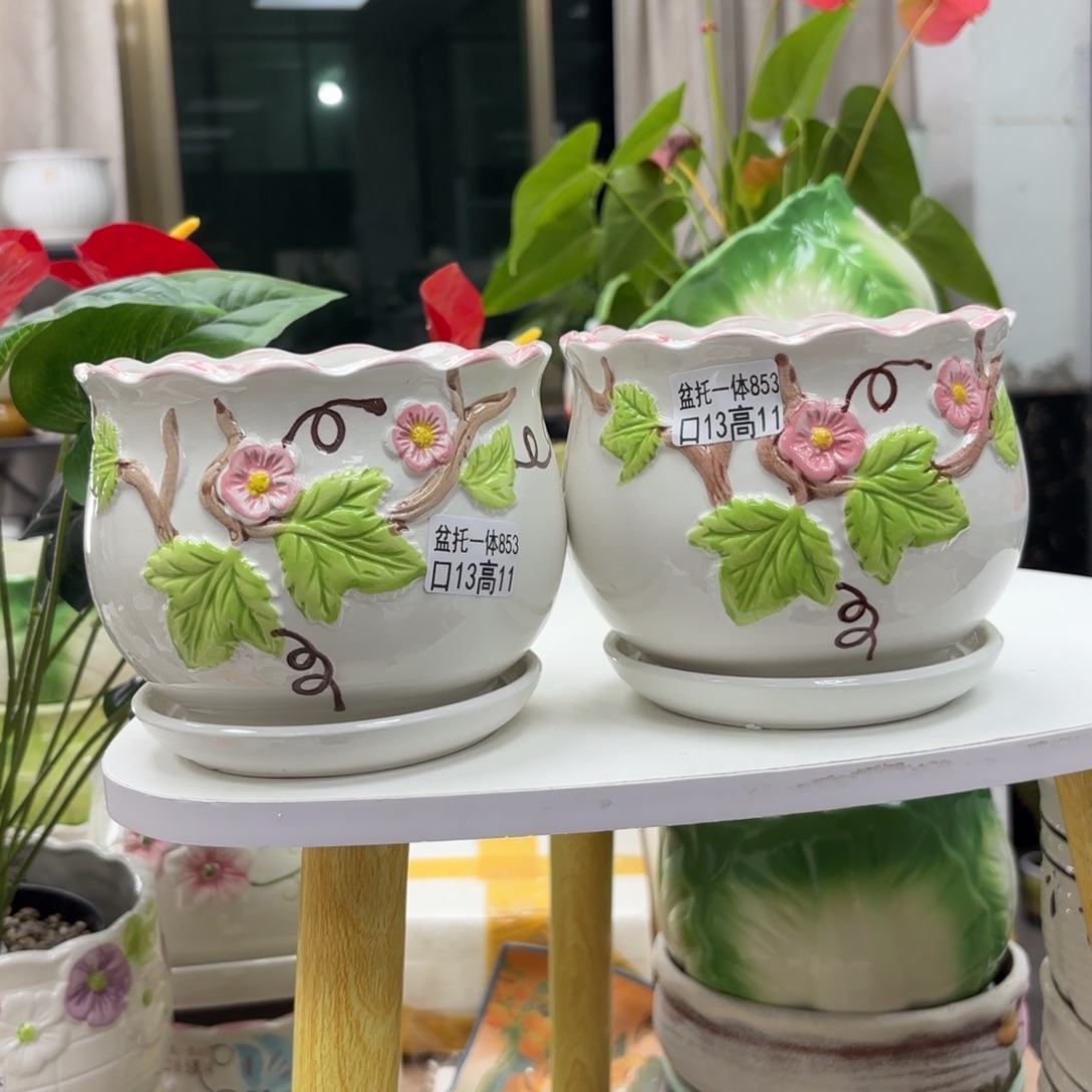 @夏西陶瓷花盆@@5853