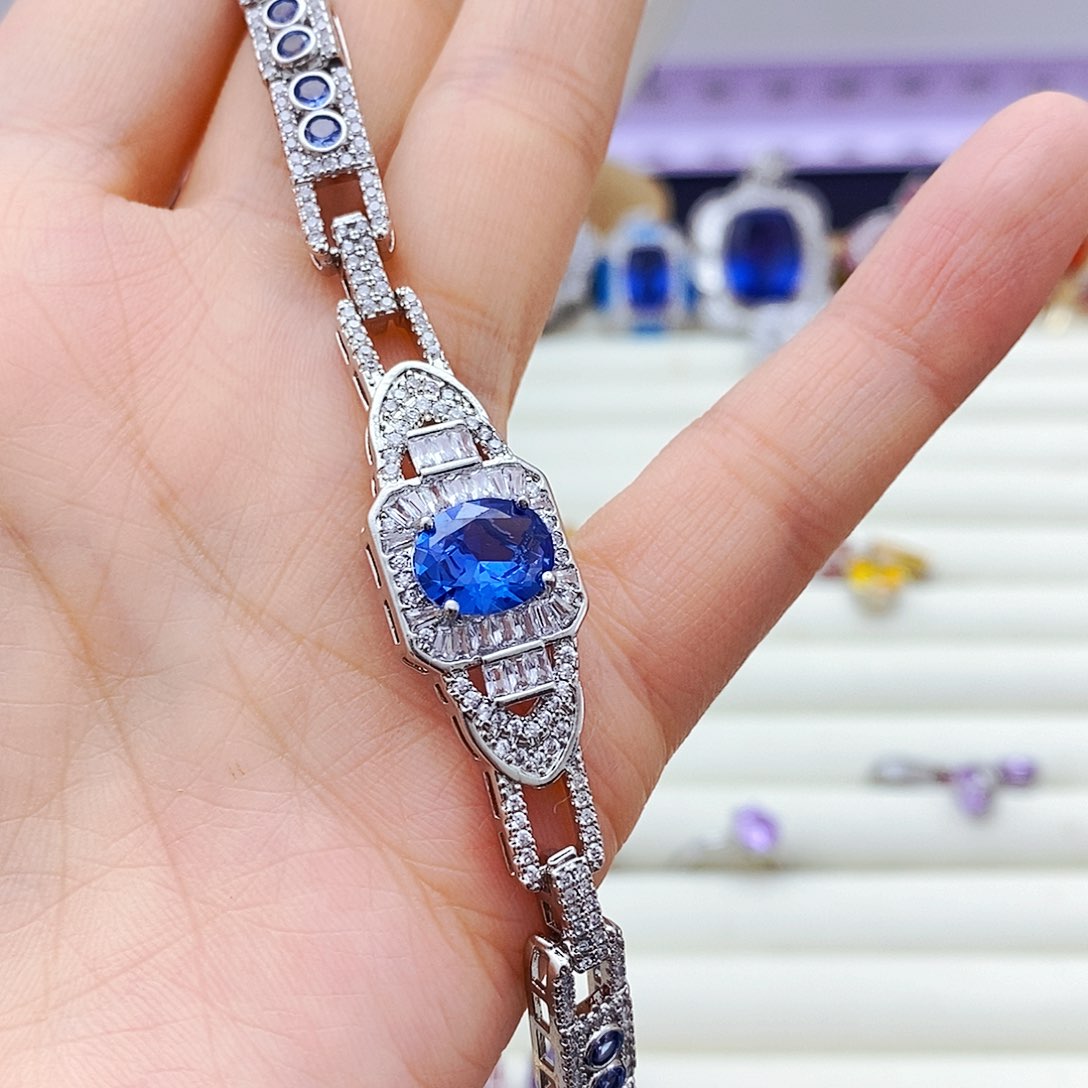 手链蓝宝石未镶嵌李*鳌