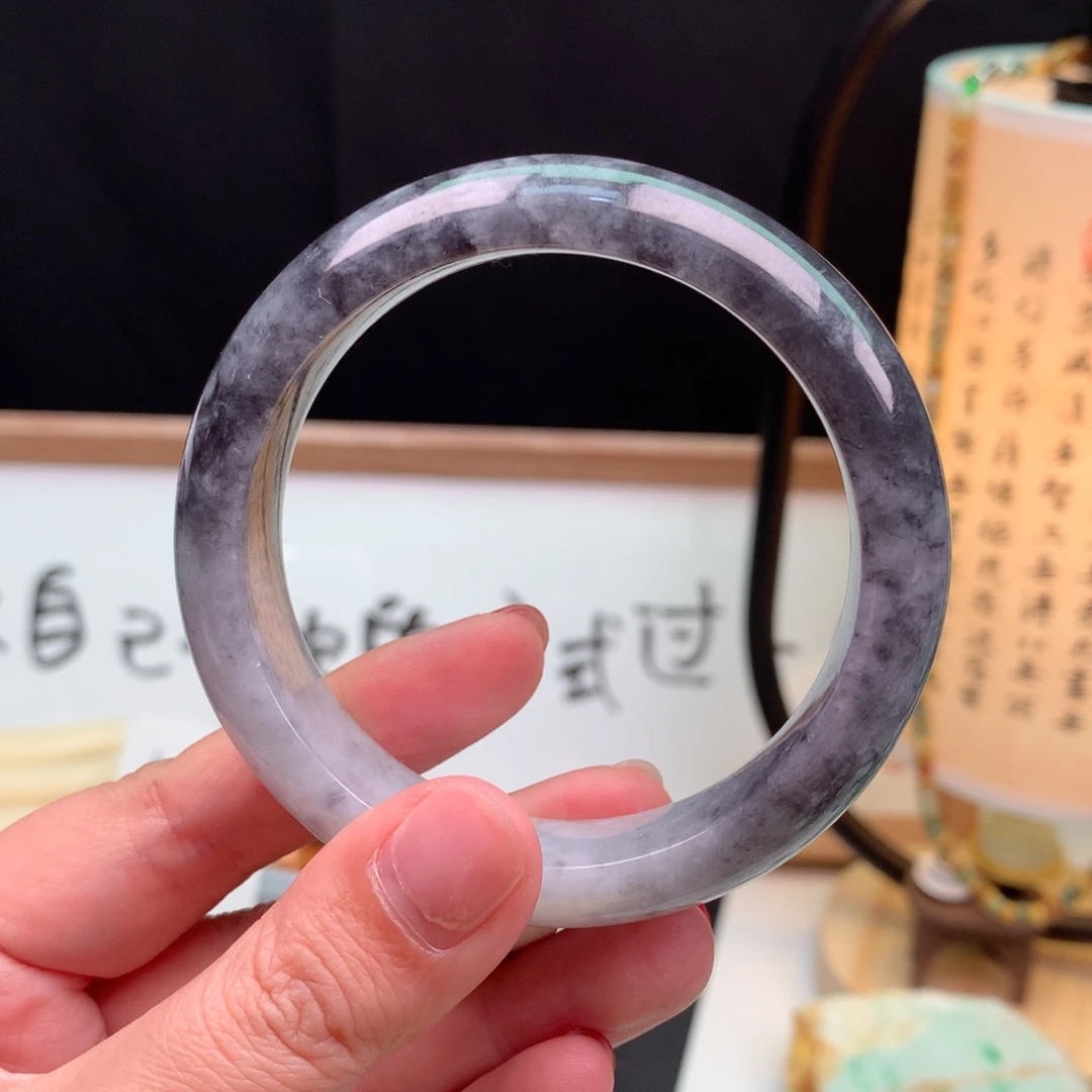 59-60正圈 厚装 缅甸A货翡翠手镯