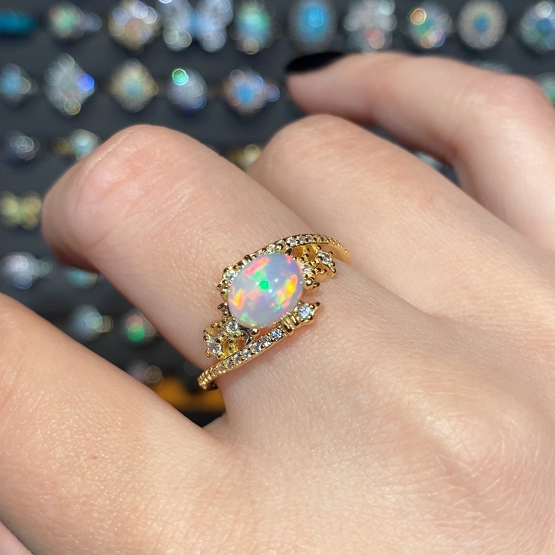 欧泊欧泊戒指银S925镶嵌