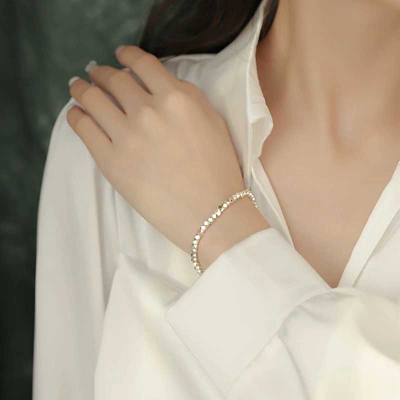 足银手链 ins小众设计碎银子手链