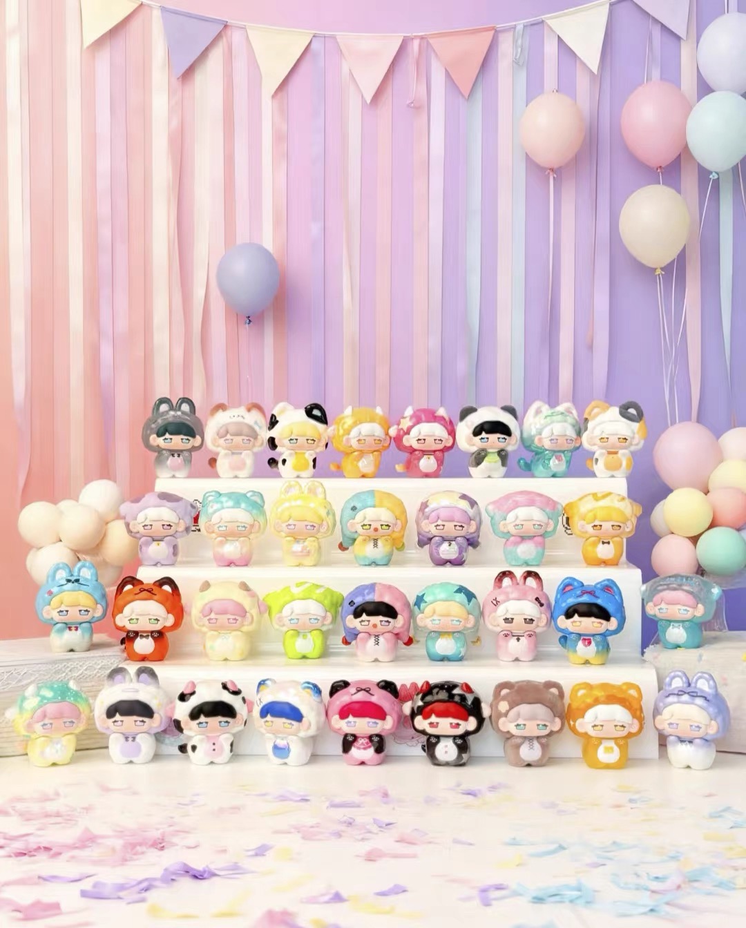 【拆袋MIKKA睡衣派对】系列萌粒盲盒盲袋DIY潮玩摆件钥匙创意礼物