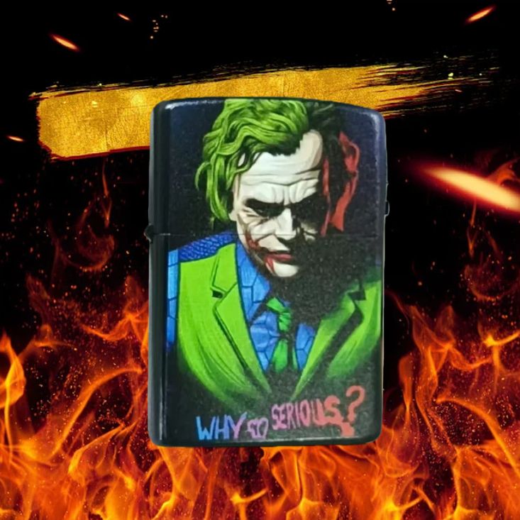 彩绘小丑防风打火机男士适用无油可送男友